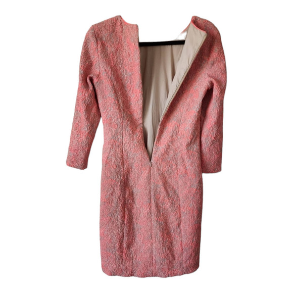 Shoshanna pink textured fitted cocktail dress size 6 - Picture 5 of 10